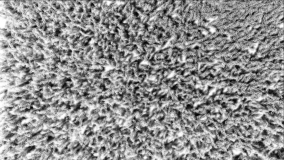 Shadow pass output of the fiber renderer